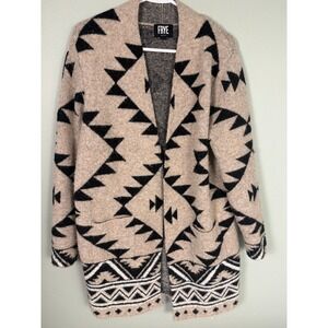 Frye Aztec Southwestern Open Front Cardigan Sweater Women's Size M